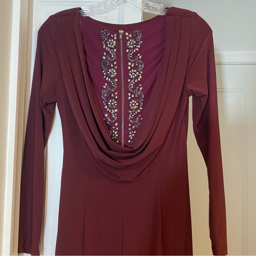 Adrianna Papell Gown Burgundy - Maternity Dress - Picture 4 of 6